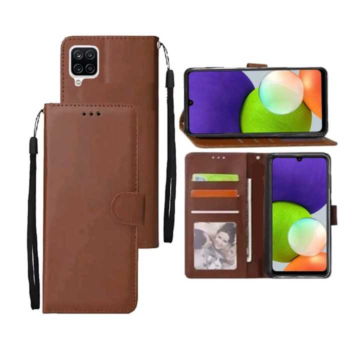 Flip Case ( SAMSUNG A22 4G/ M32 4G / F22 4G / M22 4G ) Flip Dompet Casing HP Flip Wallet Leather Cov