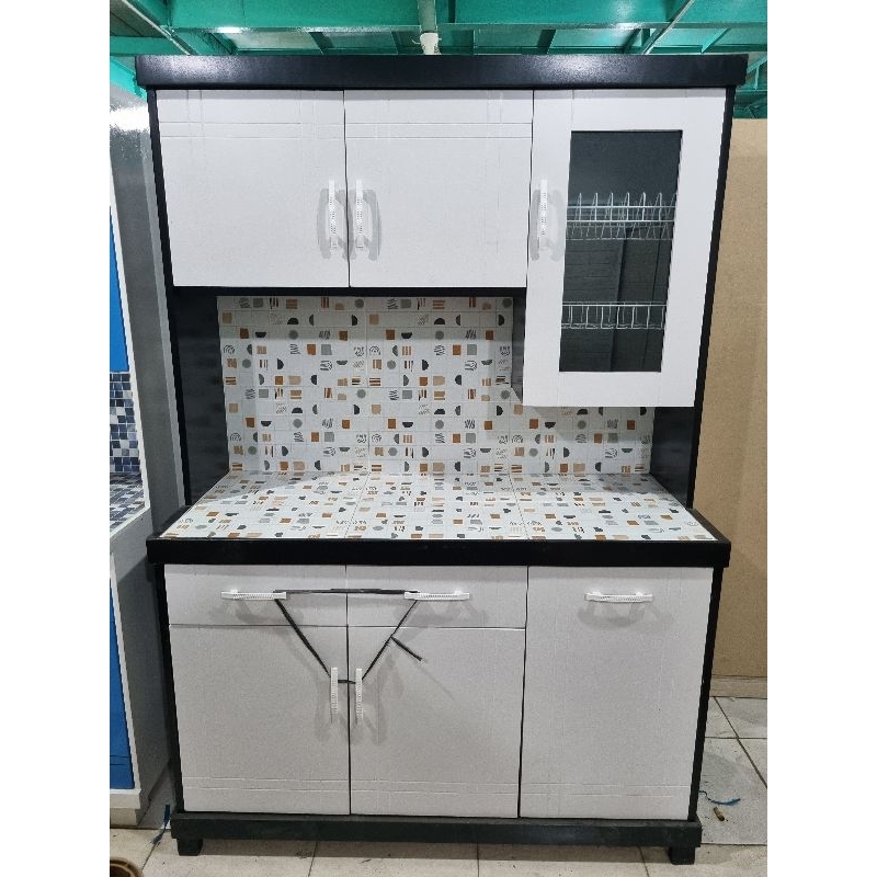 KHUSUS BOGOR LEMARI DAPUR / LEMARI PIRING KAYU 3 PINTU