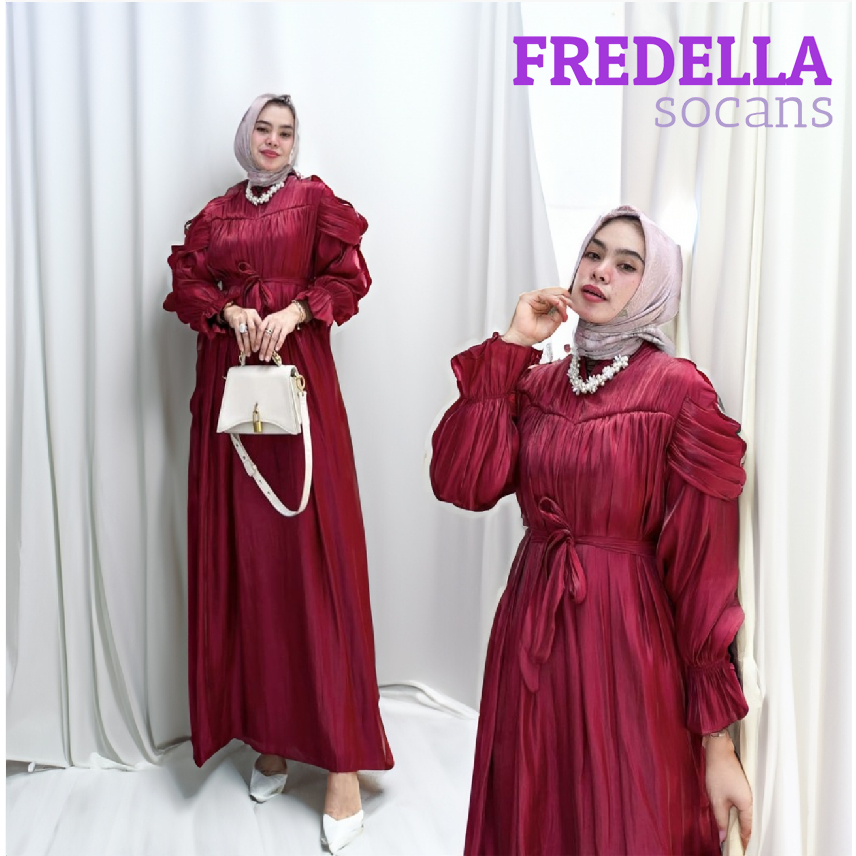 FREDELLA Gamis: SHIMMER busui Mewah Premium untuk Pesta, Kondangan