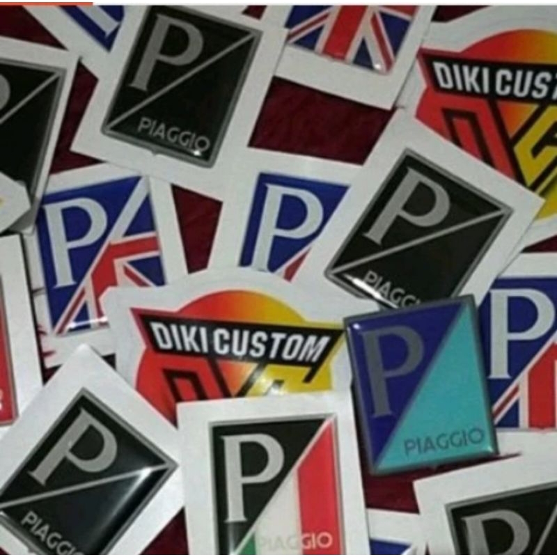 Emblem piaggio untuk motor listrik uwinfly T3 / aksesoris motor listrik