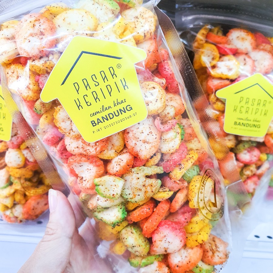 

Pasar Keripik Kerupuk Bawang Pedas size Kecil