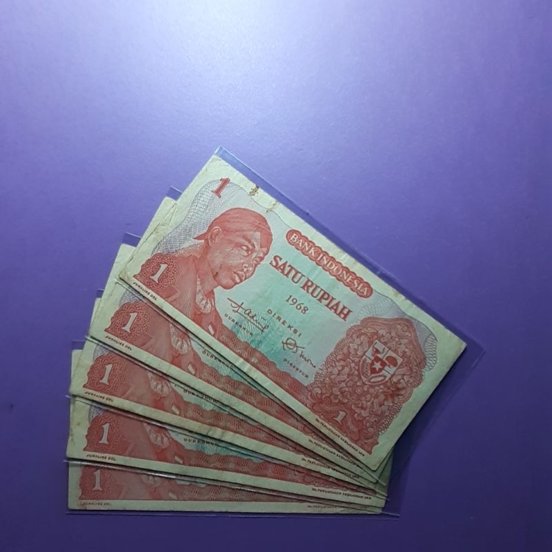 uang kuno 1 rupiah seri sudirman 1968