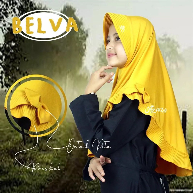 alZafi Hijab - Belva Tanggung (Hijab Anak Tanggung) / Bergo anak stella super Tebal