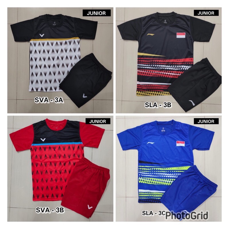 Setelan Jersey Badminton Anak Baju badminton voli Junior Putra Putri Set Baju Celana Badminton Anak 
