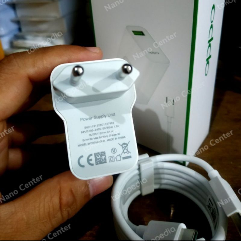 Charger OPPO RENO 3 4 2F FIND X ORIGINAL 100% VOOC 30W + Kabel Type C Garansi
