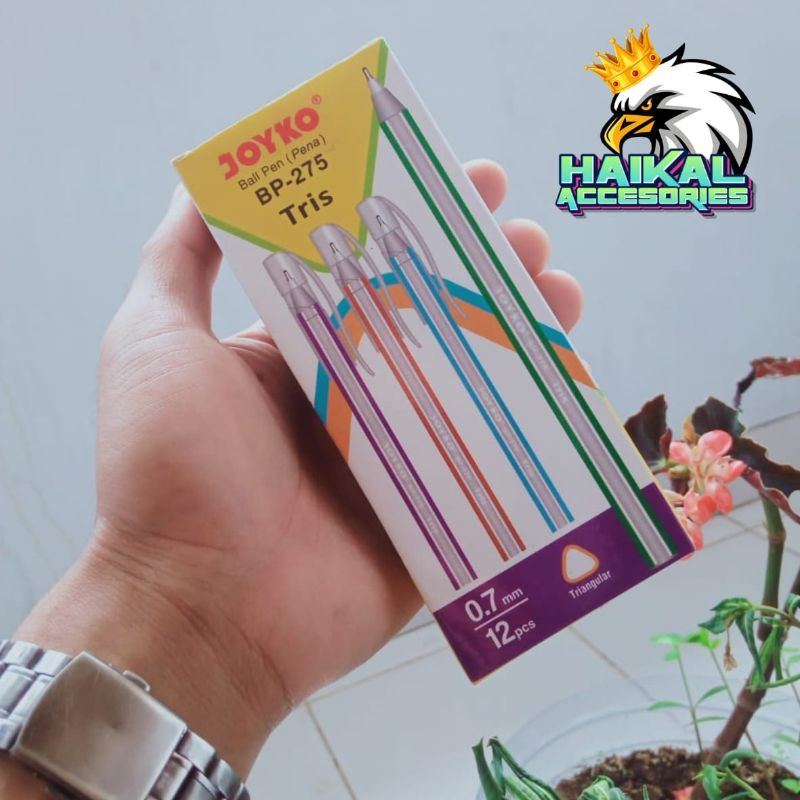 

Pulpen Ball Pen Joyko BP-275 Tris 0.7 Isi (12pcs)