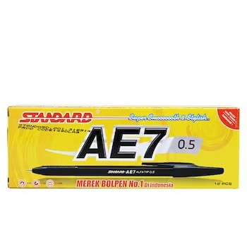 

Pulpen / Pena / Ballpoint Standard - Bolpoin AE7 Hitam Set Isi 12 pcs(1pack)