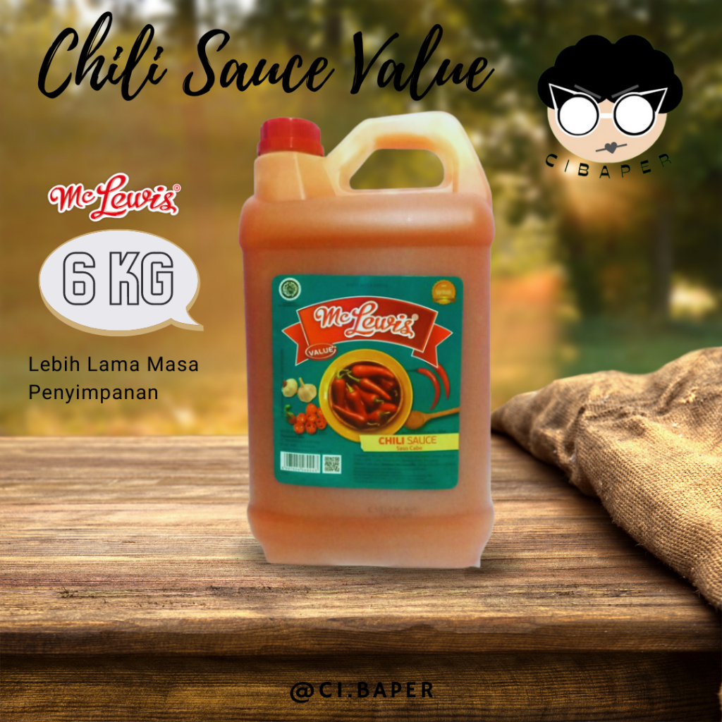 

Chili Saus 6 liter / Saus Cabai 6liter / Mc Lewis Chili Sauce Value 5 liter