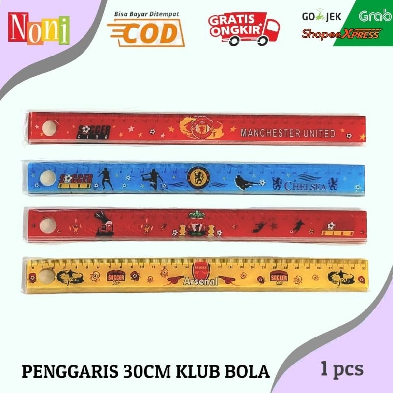 

Penggaris mistar karakter club bola panjang 30cm