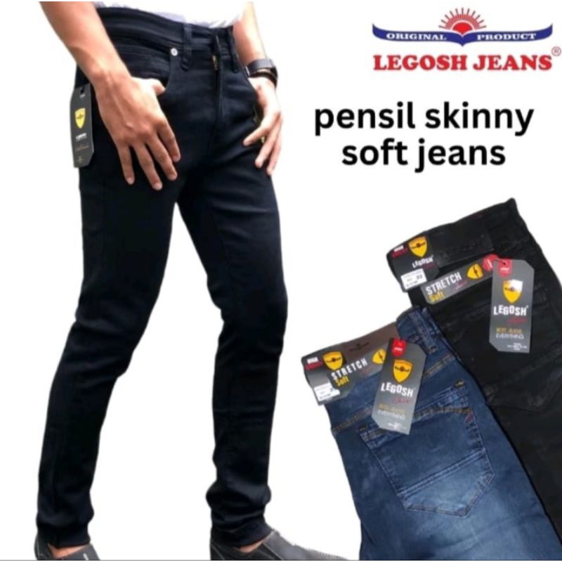 CELANA PANJANG SOFT JEANS STRETCH LEGOSH ORIGINAL