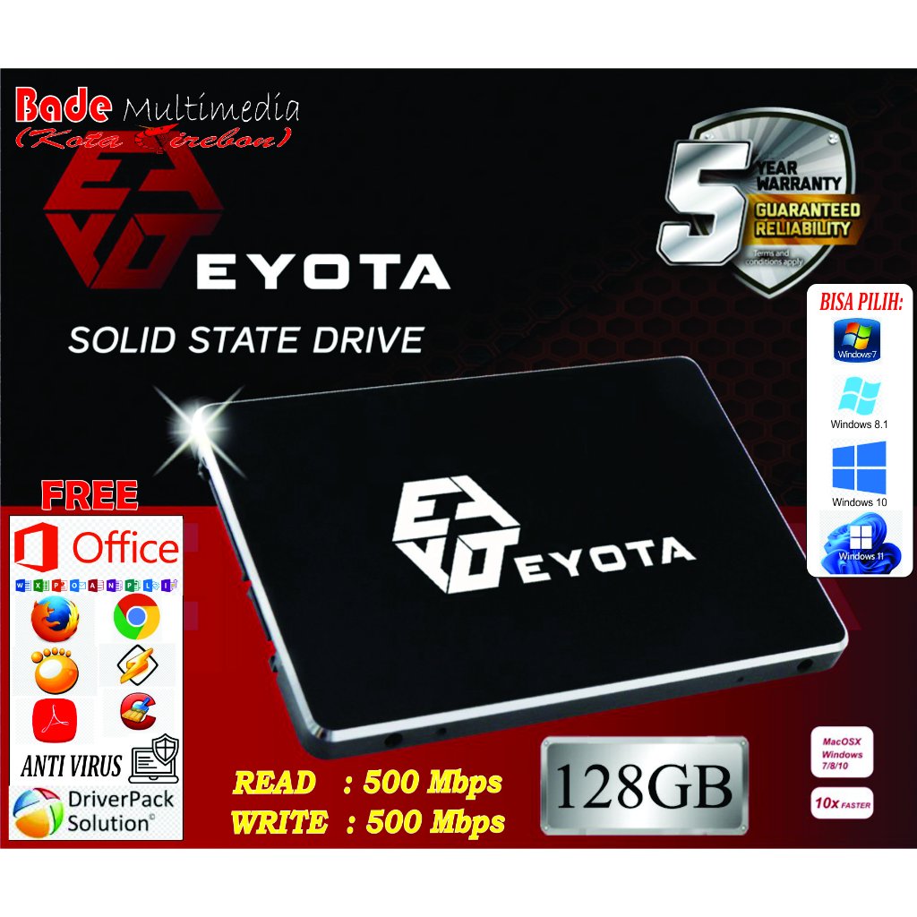 SSD RO PLAYER EYOTA SIAP PAKAI TANPA INSTALL ULANG SSD LAPTOP KOMPUTER