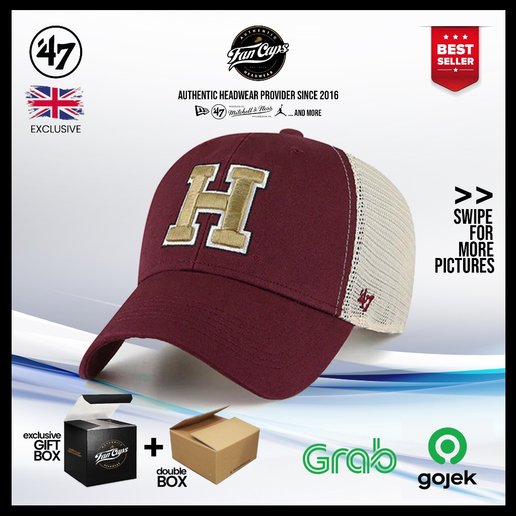 [ORIGINAL] Harvard Crimson Flagship Washed MVP Cap | Topi 47