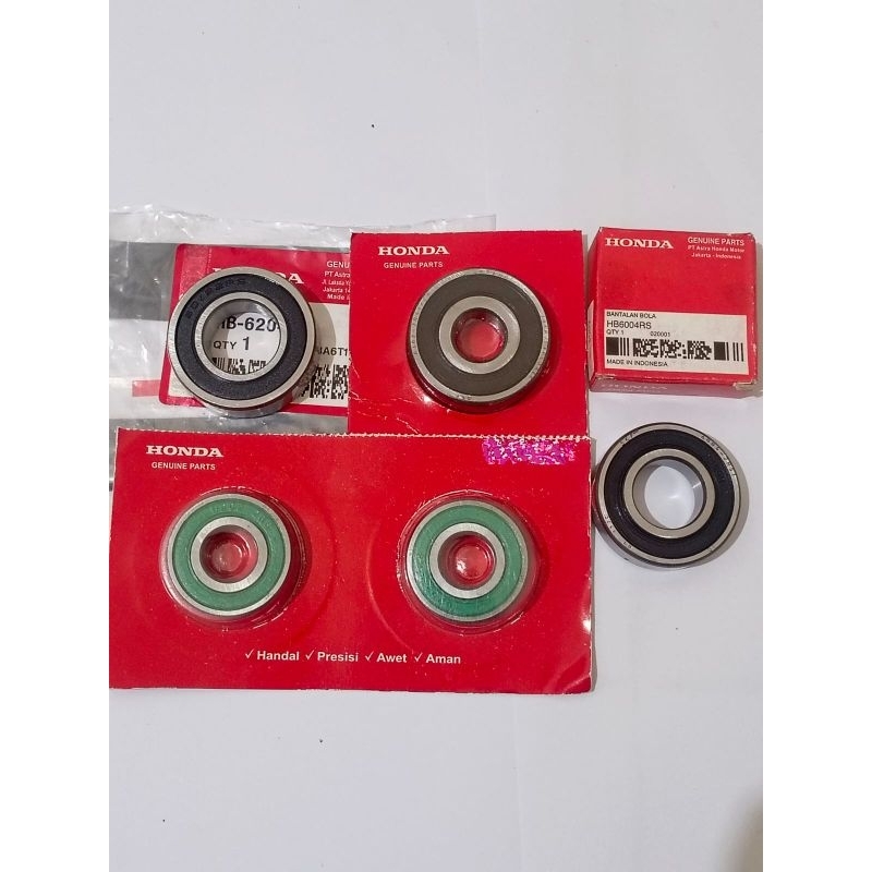 Bearing roda set depan belakang+nap gear Honda CRF150L CRF 150 5PCS