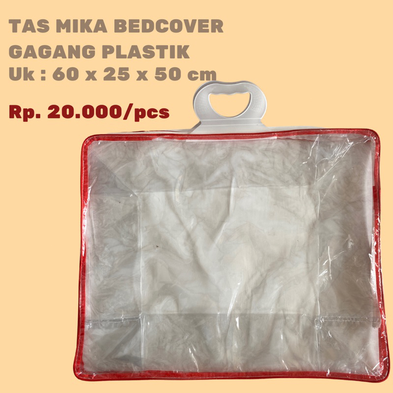 MC PACKAGING | Tas mika bedcover gagang plastik