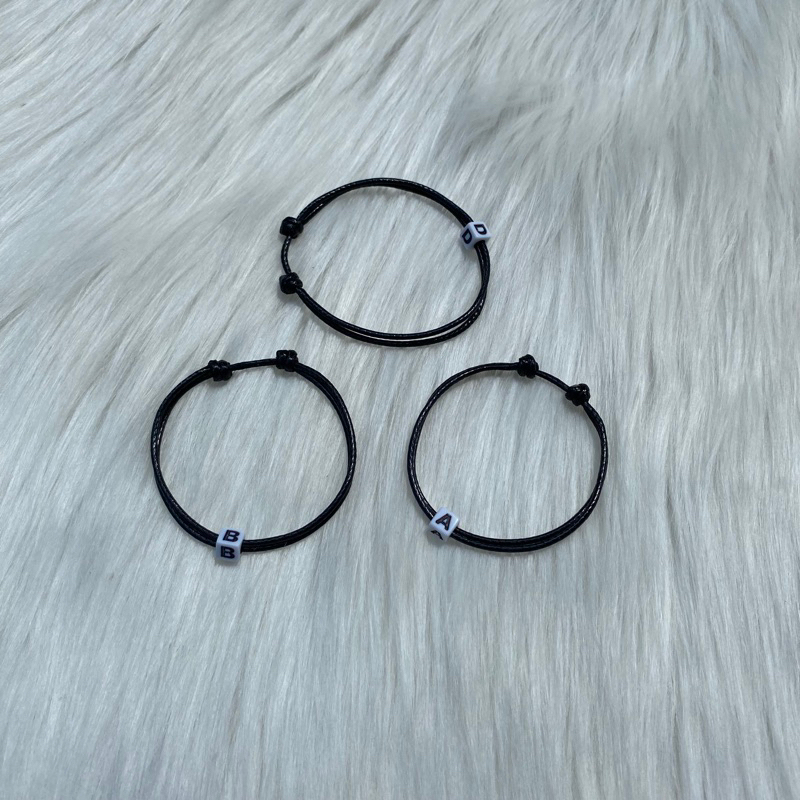 GELANG INISIAL/ GELANG COUPLE/ GELANG HITAM KEKINIAN