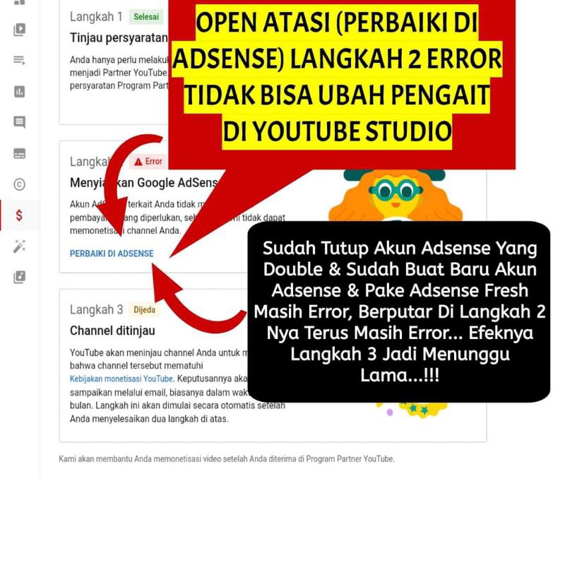 

Perbaiki Di Adsense Youtube Studio Langkah 2 Error