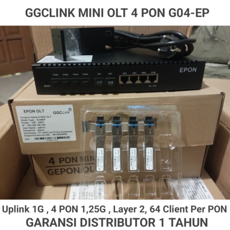 olt epon 4 port GGCLink G04-EP bukan hsgq hioso olt epon 4 pon mini