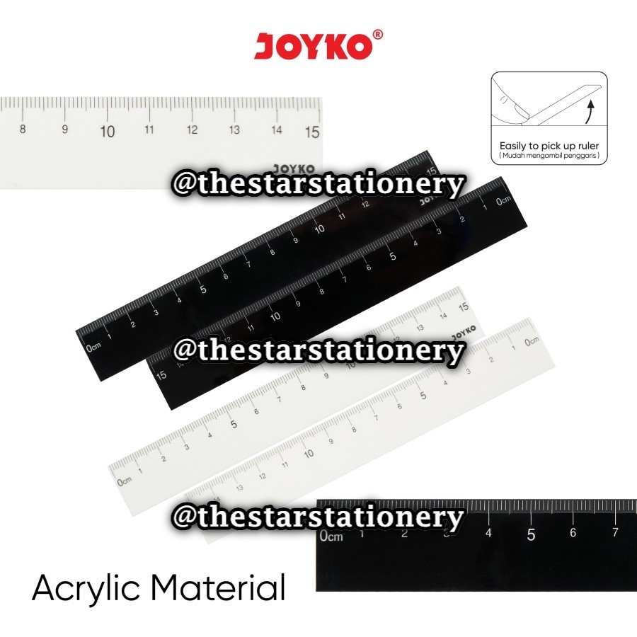 

(1 Biji) GROSIR Penggaris Joyko RL-302 Acrylic / Acrylic Ruler Joyko RL-302