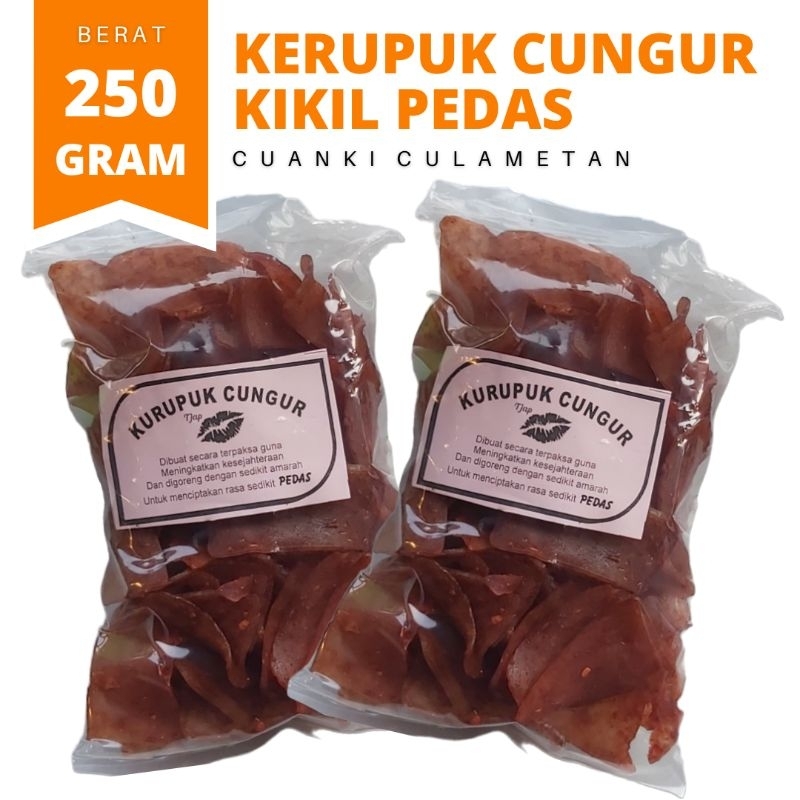 

Kerupuk cungur atau kikil mentah | rasa pedas