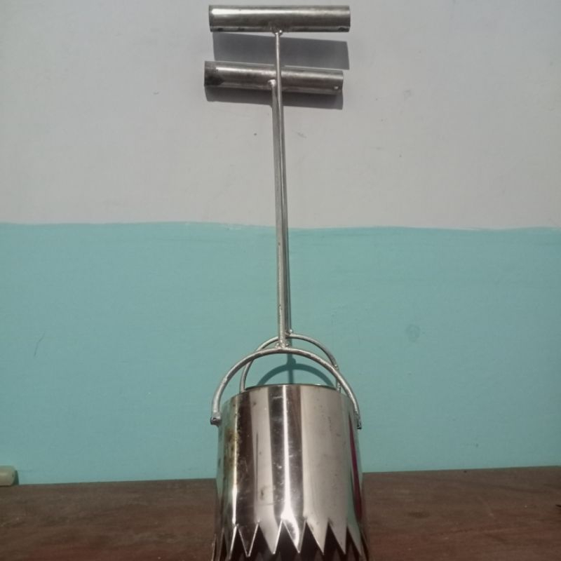 Plong Stenlis Alat Lobang plastik mulsa 8cm