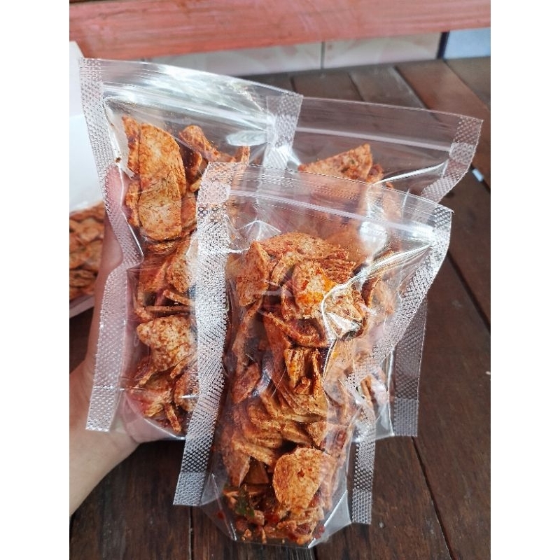 

Basreng original gurih-pedas daun jeruk kemasan 60gr 10rb 3pcs