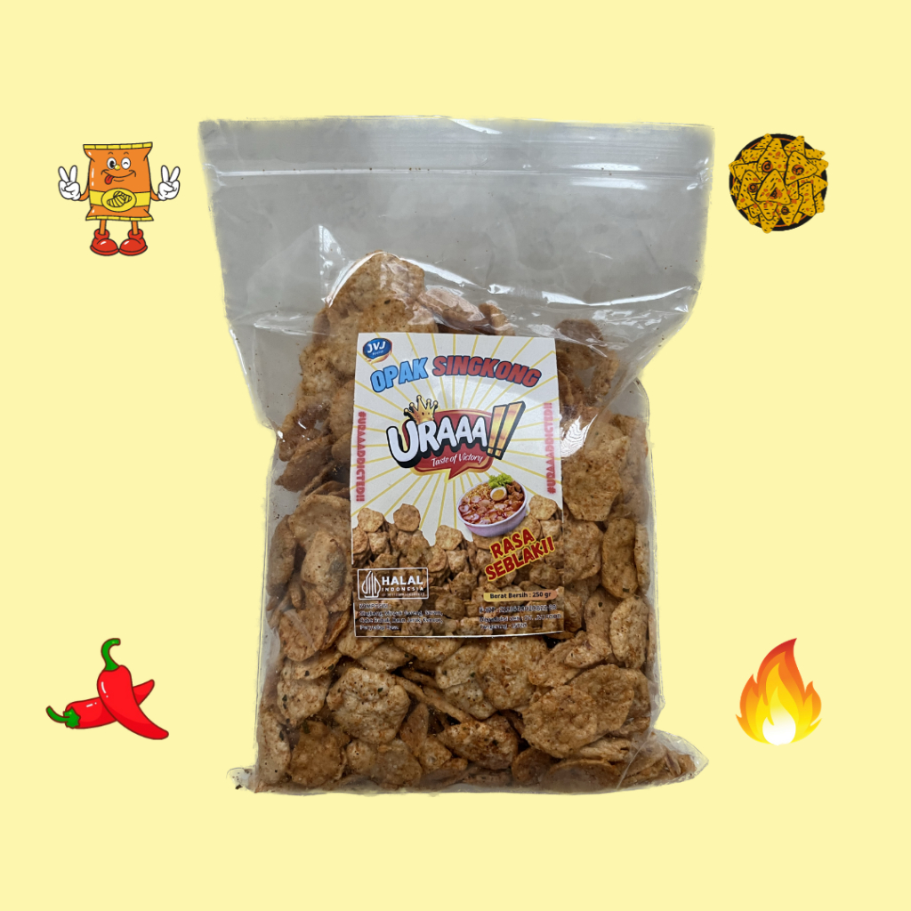

Cemilan Opak Singkong Rasa Seblak Murah Meriah 250gr