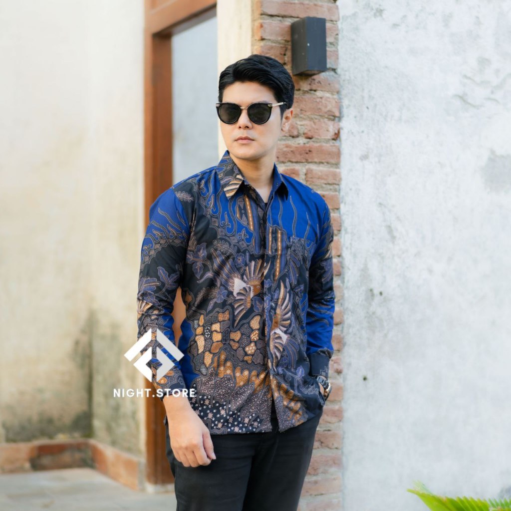 Kemeja batik pria lengan panjang terlaris baju batik modern