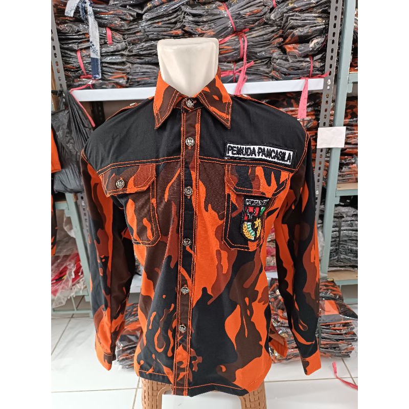 PDH PJG PEMUDA PANCASILA BAHAN SRITEX, JAHITAN RANTE BORDIR TIMBUL