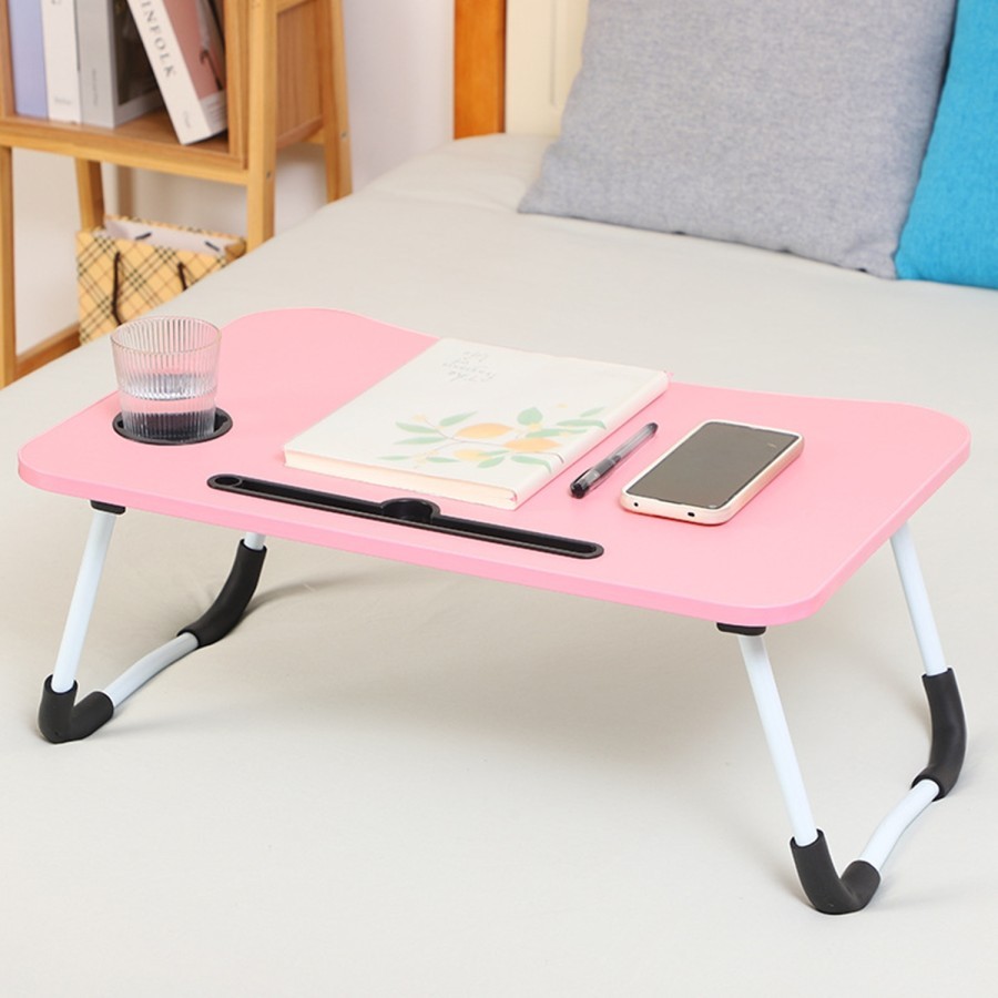Meja belajar lipat laci tempat laptop leptop papan tulis anak dewasa paud tk sd besi plastik lesehan