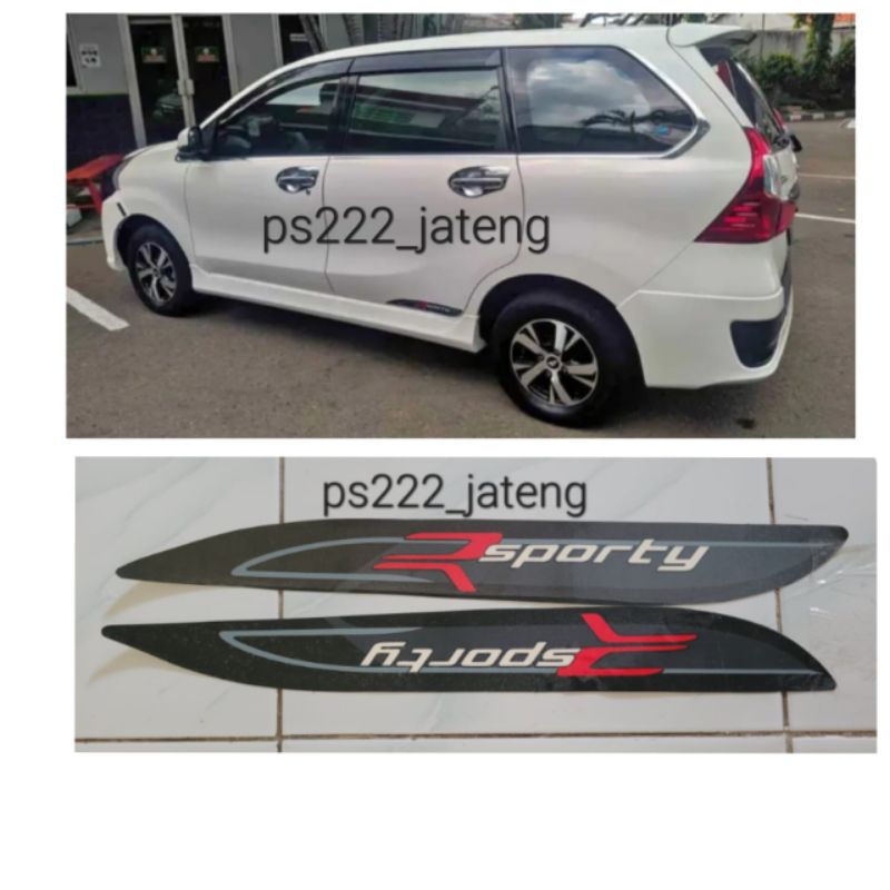 Stiker R sporty daihatsu xenia / sticker xenia R sporty