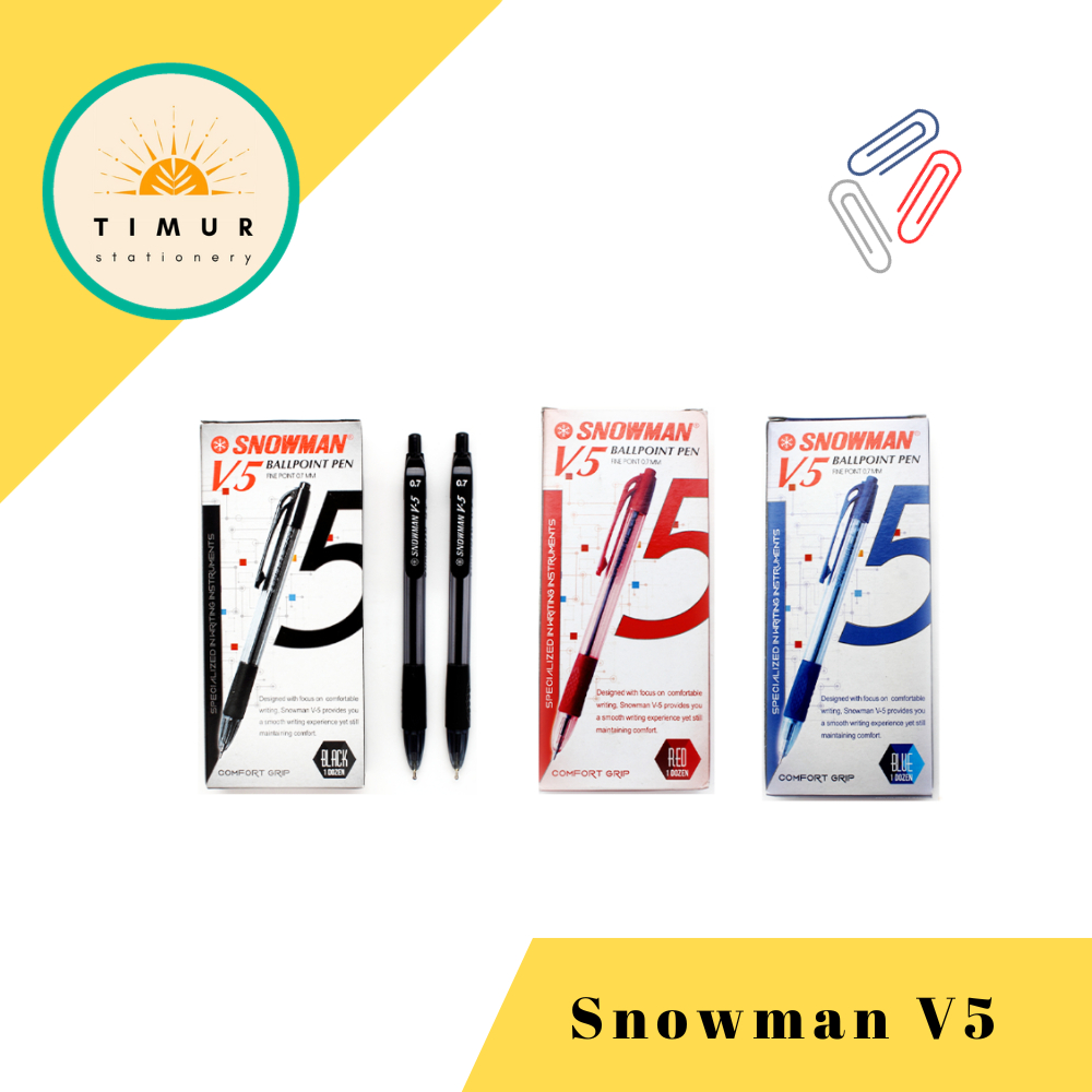 

Pen V5 Snowman 0.7mm isi 12 pen