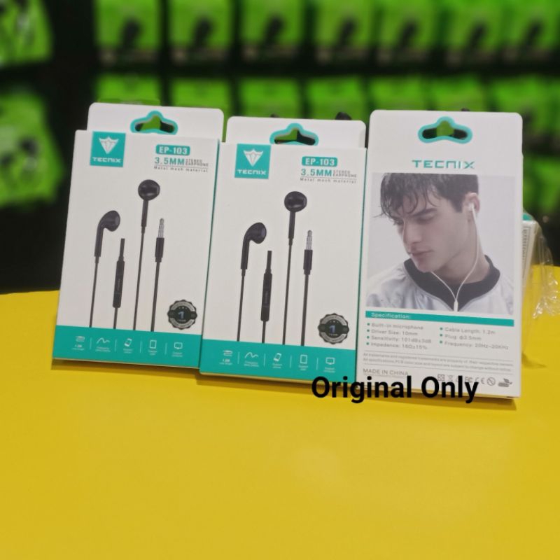 Tecnix Wired Headset EP-103 High Sound Quality Earphones