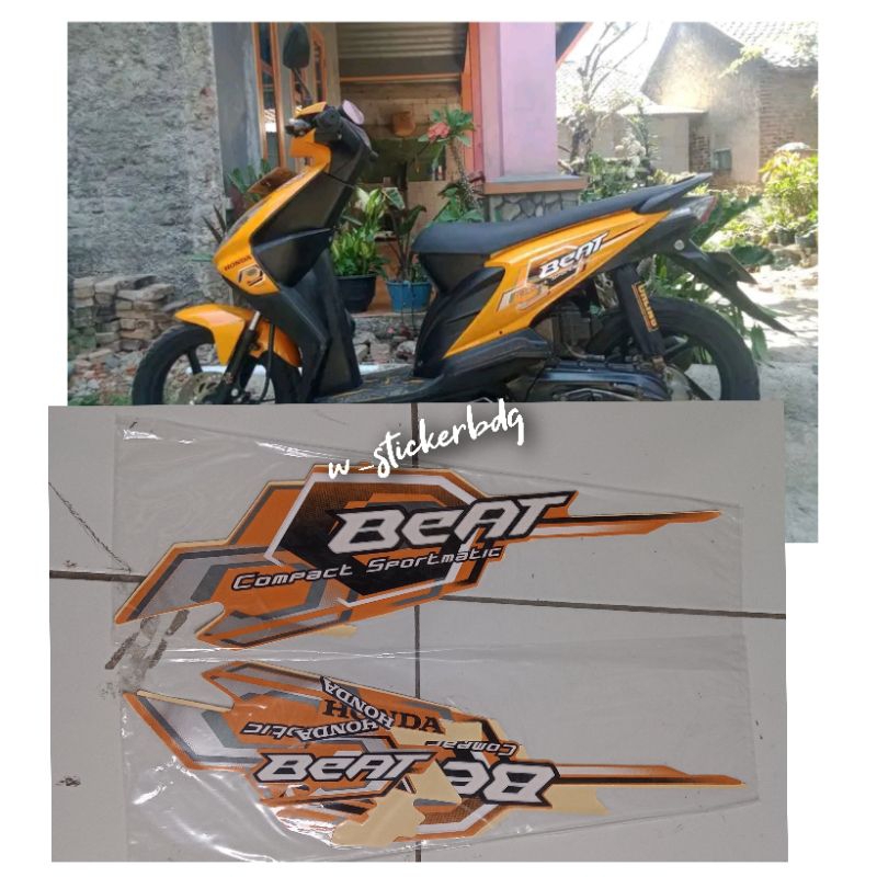 Striping Lis Honda Beat Karbu 2008 Oren