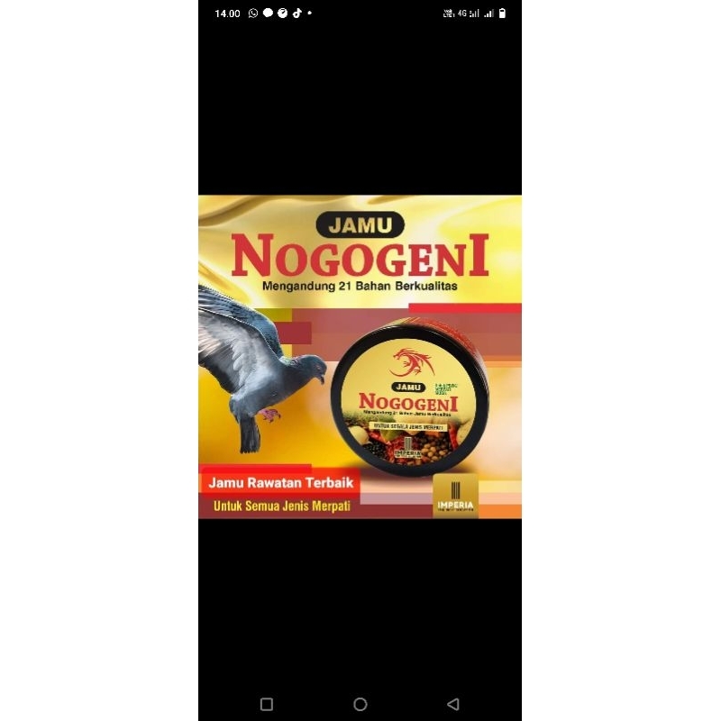 NOGO GENI JAMU HERBAL MERPATI NOGO GENI