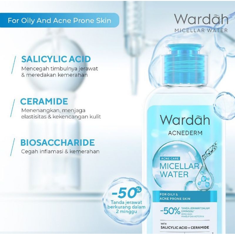 wardah acnederm micellar water