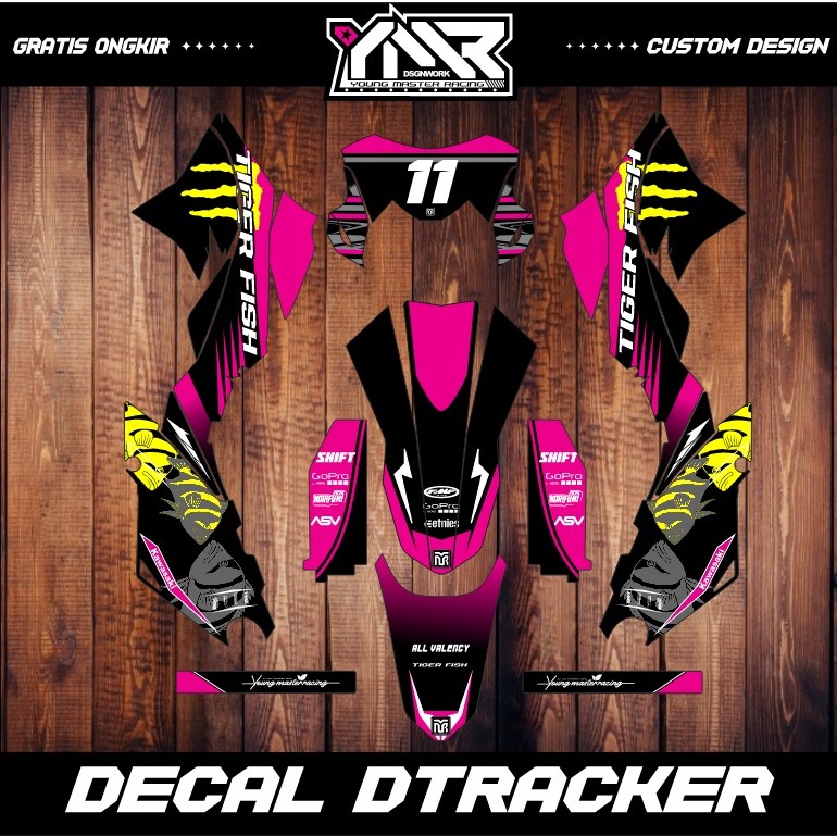 DECAL DTRACKER FULL BODY SUPERGLOSSY DESAIN MONSTER KLX WR CRF DTRACKER A054