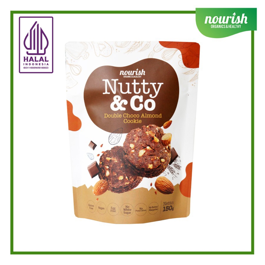 

Nutty & Co (Double Choco Almond Cookies) Vegan Gluten Free 150 gr-Jkut
