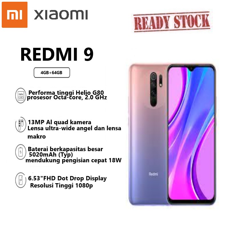 [TERMURAH] XIAOMI REDMI 9 RAM 4/64GB