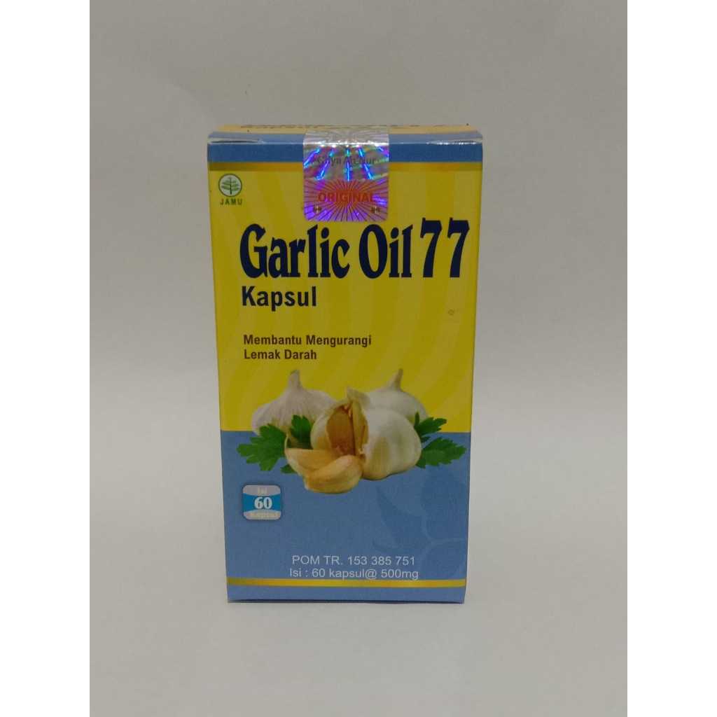 Garlic oil 77 kapsul ( isi 60kapsul ) Kapsul Minyak Bawang Putih Original