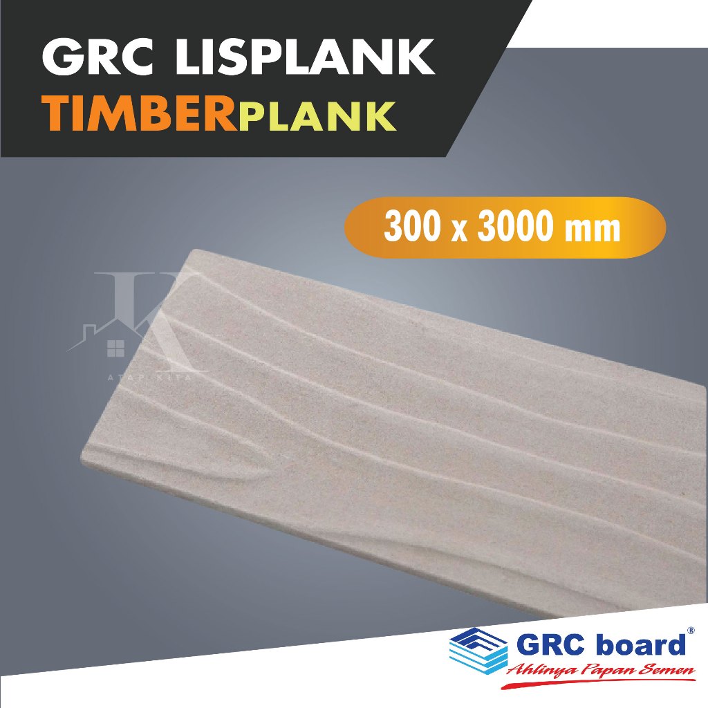Lisplank Grc 30 cm 3 m / TimberPlank Urat Kayu Grc / Lisplang Timber