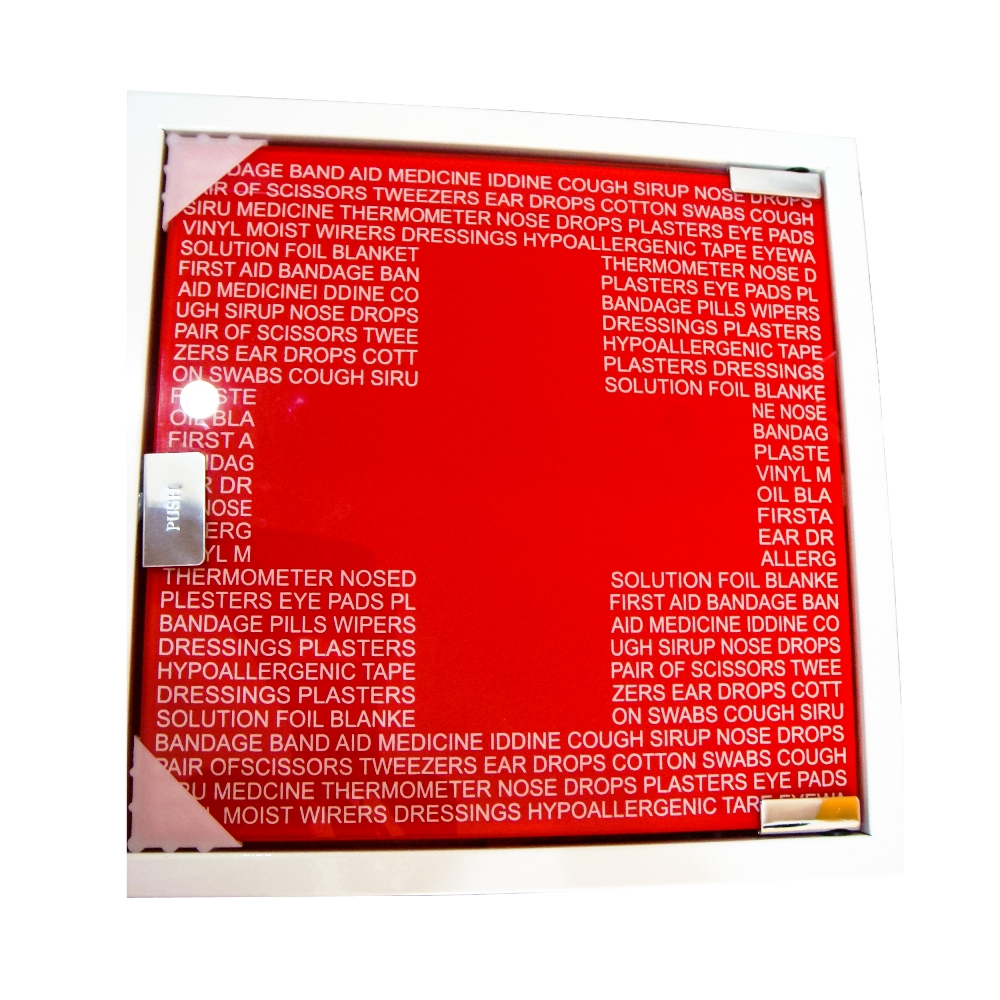 Kotak P3K Kaca Stainless FIRST AID / MEDICINE BOX (KRIS)