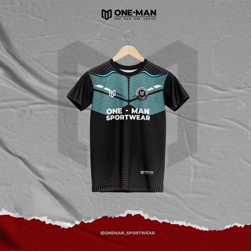 ONEMAN JERSEY HITAM HIJAU/ JERSEY BOLA/ JERSEY FUTSAL/ JERSEY