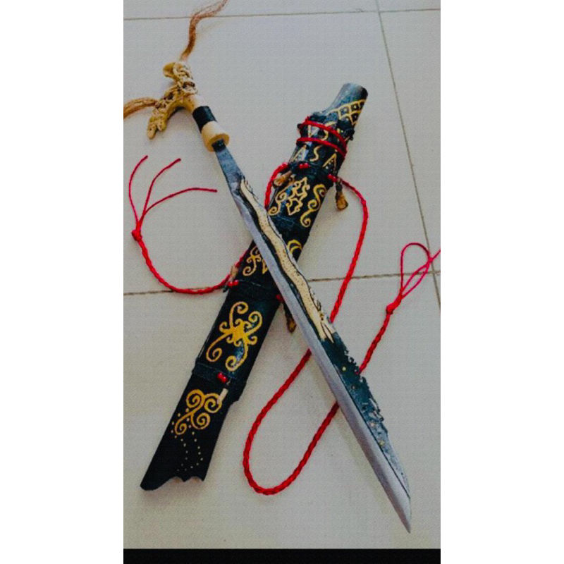 Mandau Ukiran Naga Khas Dayak Kalimantan | Mandau | Dayak | Borneo | Kalimantan Ukuran 60 cm