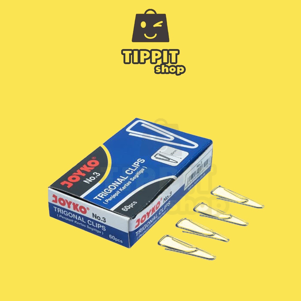 

Tippit Shop - JOYKO Paper Clip / Klip Kertas / Trigonal Clip / Paperclip No.1 No.3