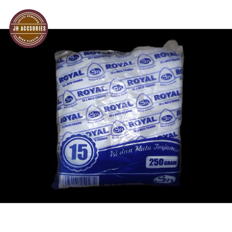 Kantong Plastik Kresek Bening Royal Ukuran 15 24 35 ASOY BENING