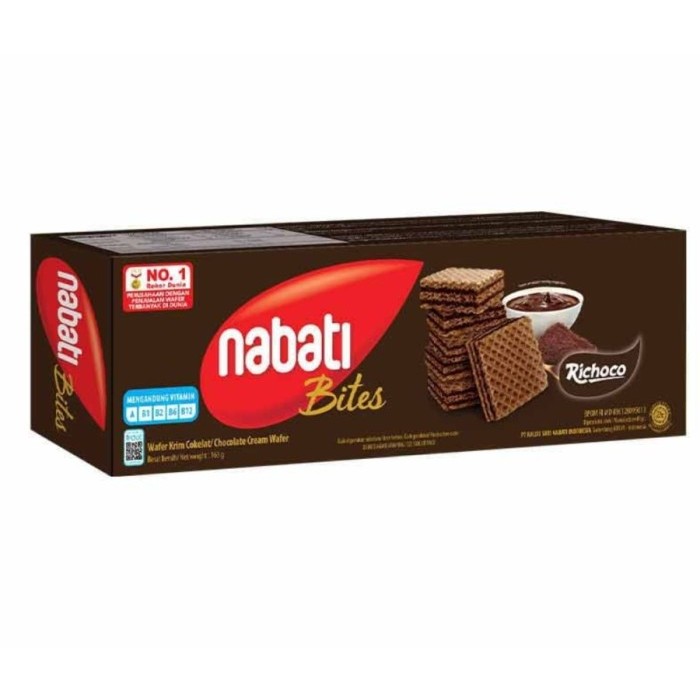 

nabati Richoco Bites Wafer Krim Cokelat 163 g