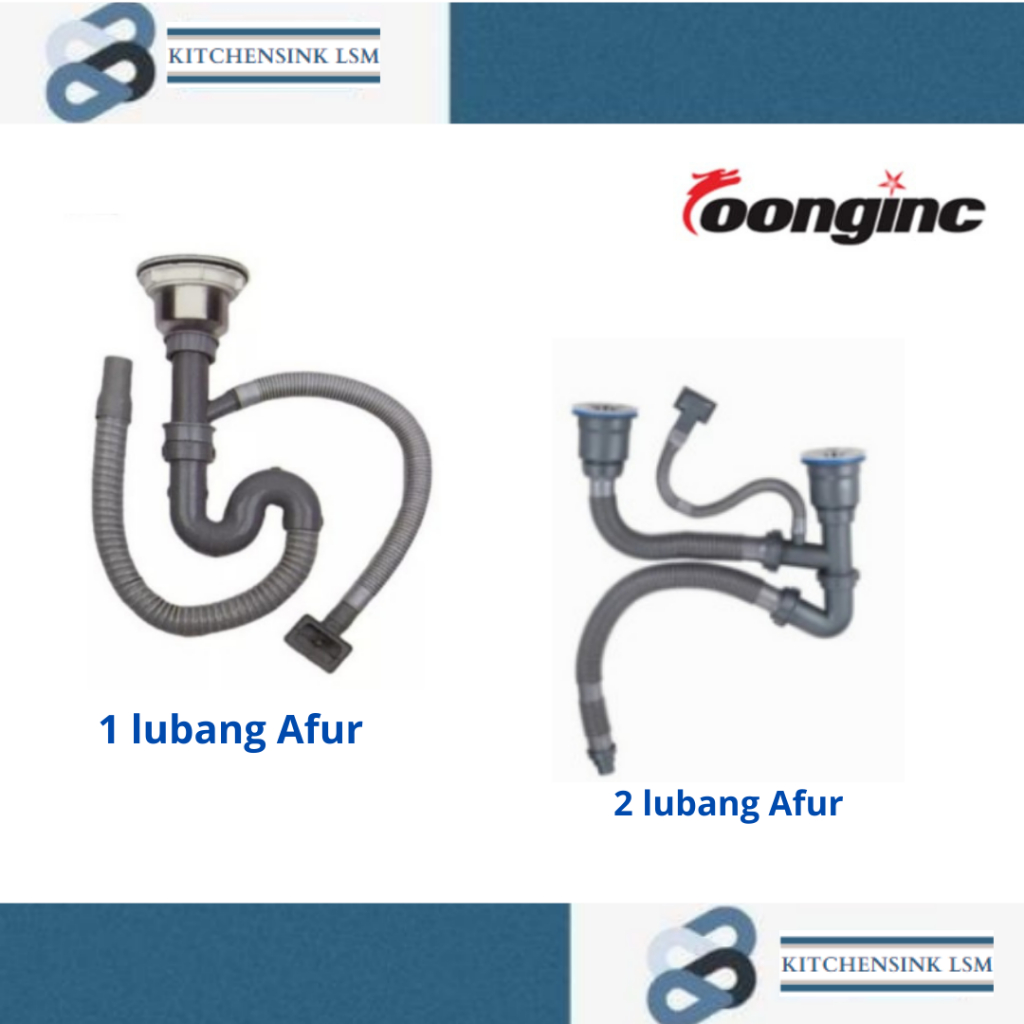 Afur Selang Pembuangan Sink 1 lubang| Afur Sink 2 Lubang Bak Cuci Piring