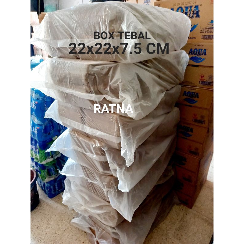 

KARDUS BOX / KOTAK TEBAL COKLAT POLOS (22X22X7.5Cm) 1 Bal isi 100 Lembar