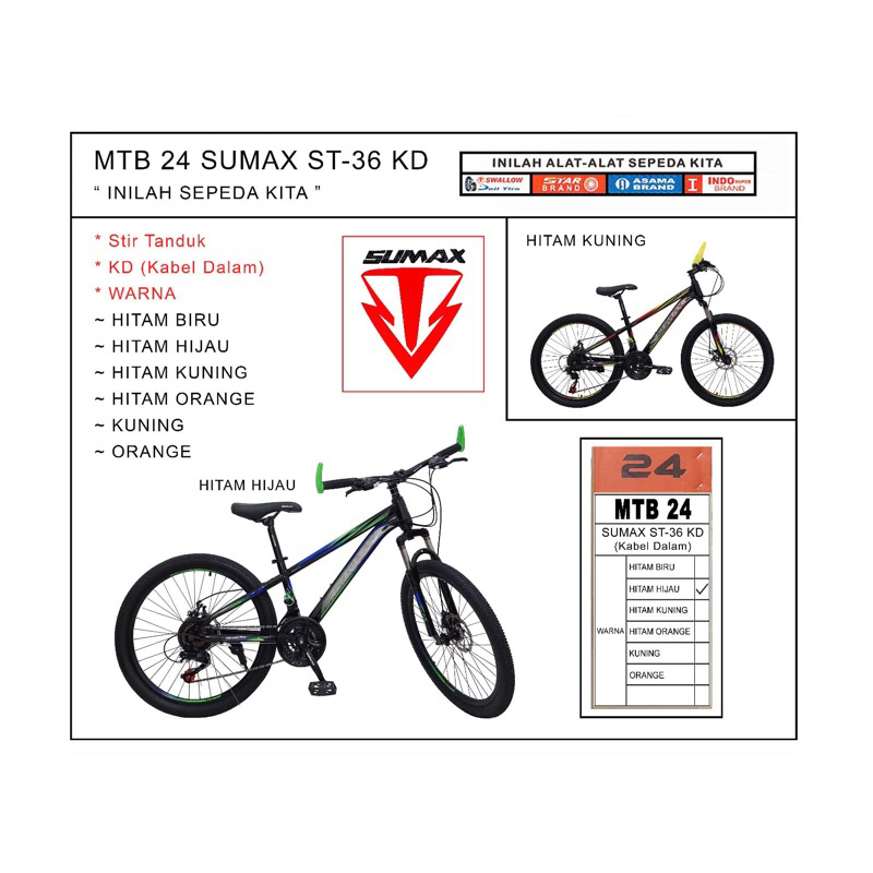 Sepeda MTB 24” SUMAX ST-36