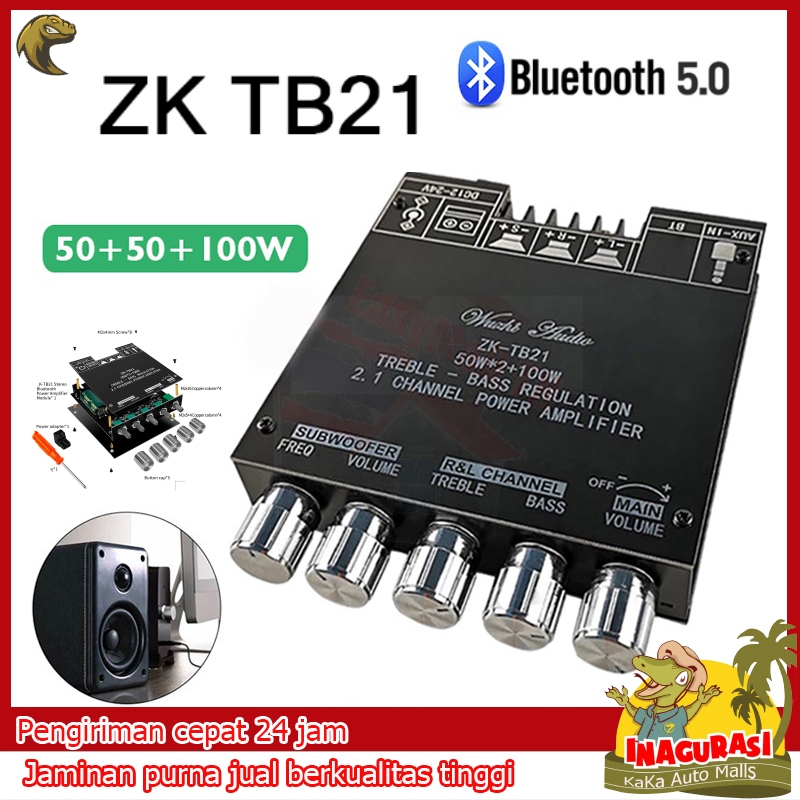 (Dikirim Dari Jakarta) ZK-TB21 TPA3116D2 Bluetooth 5.0 Penguat Subwoofer Papan 50WX2 + 100W 2.1 Chan